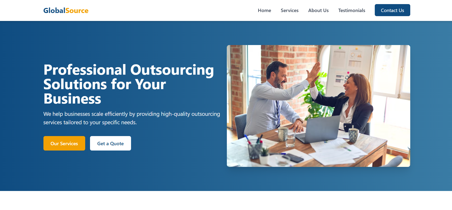 GlobalSource Corporate Landing Page